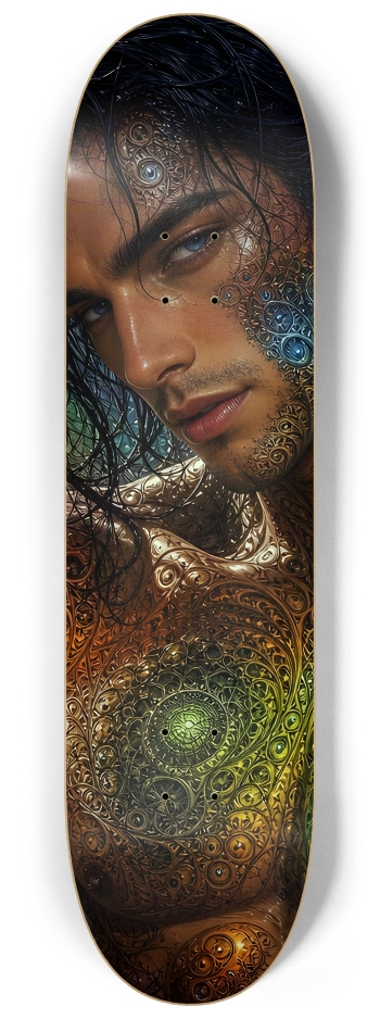 Psychedelic Gay Fractal Jet Black Elf #6 #2 8-1/4 Skateboard Deck