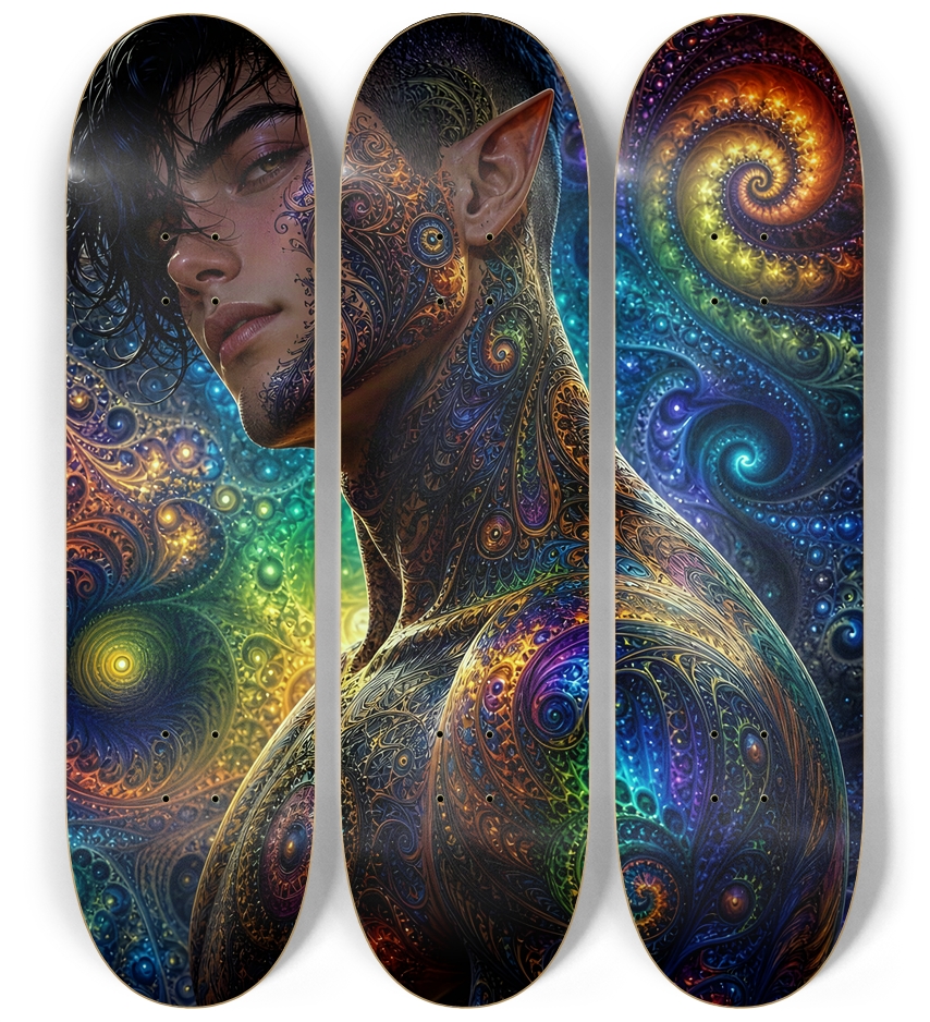 Psychedelic Gay Fractal Jet Black Elf #24