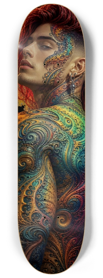 Gay Fractal Man #45 #2 8-1/4 Skateboard Deck