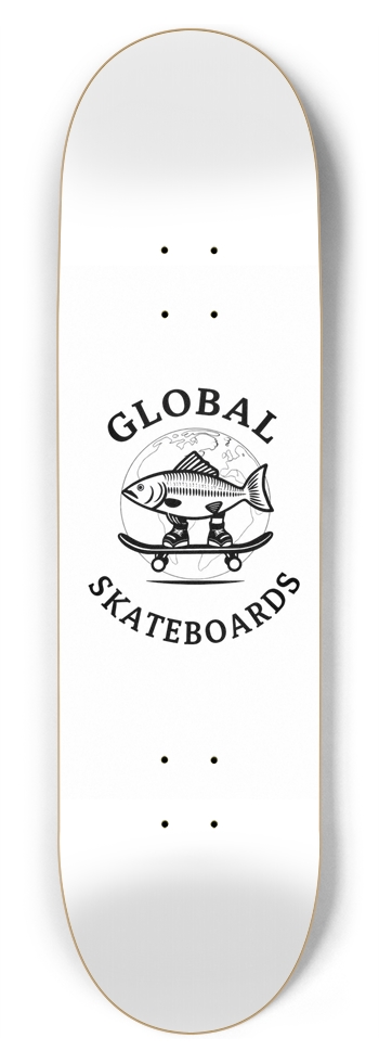 Global Skate Logo 8-3/4 Inch Skateboard
