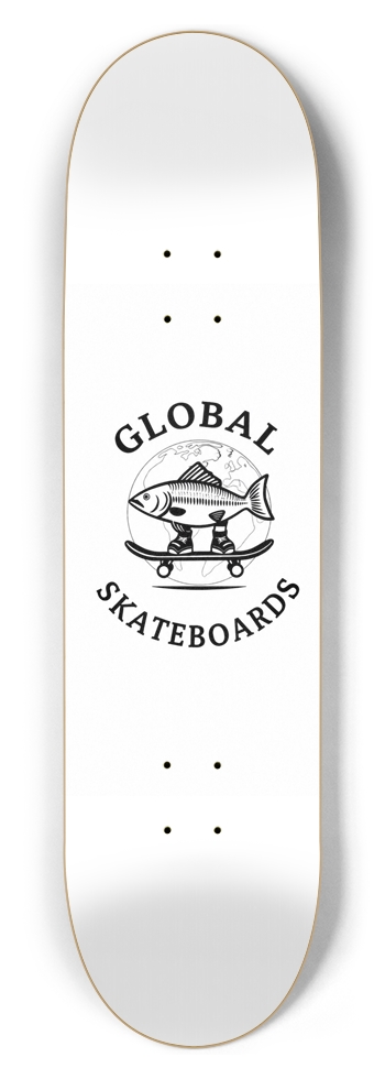 Global Skate Logo 8-1/2 Skateboard Deck