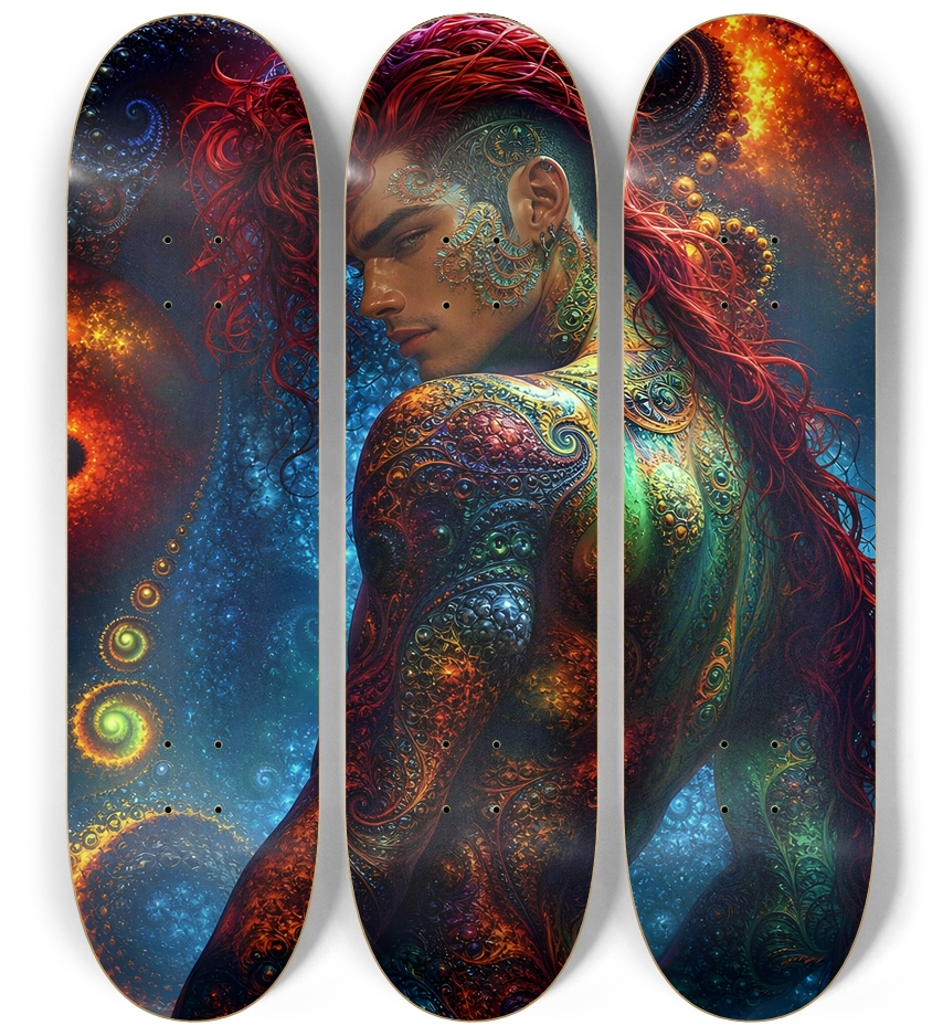 Gay Fractal Man 0051 3 Deck Wall Series