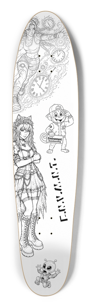 ENVMNT Coloring Longboard Longboard Shape