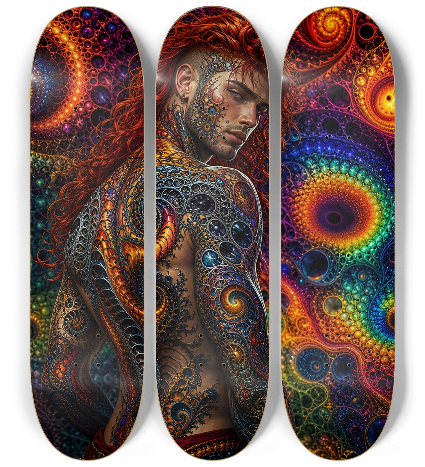 Gay Fractal Man #58 3 Deck Wall Series