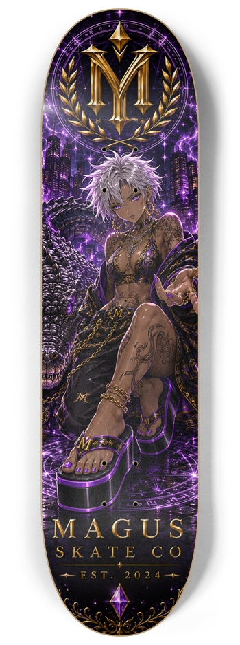 Magus Skate Co "Crocodile Street Mage" 8-1/4 Skateboard Deck