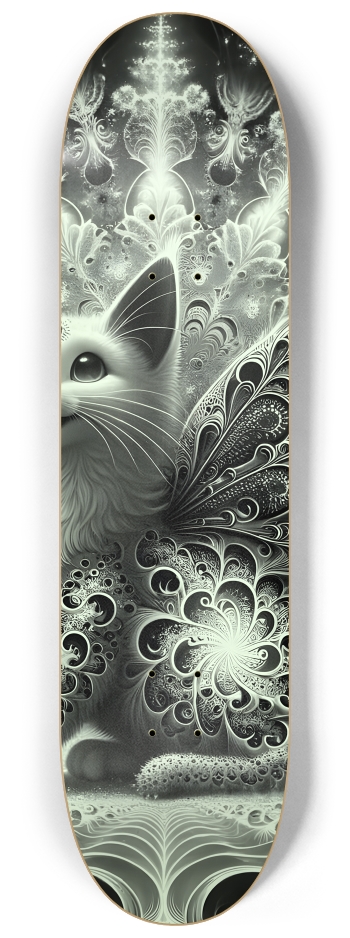 Fractal Coloring Page Cat #13 #2 8-1/4 Skateboard Deck