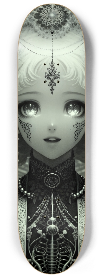 B&W Fractal Anime Girl #43 #2