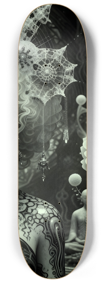 B&W Fractal Anime Girl #43 #3