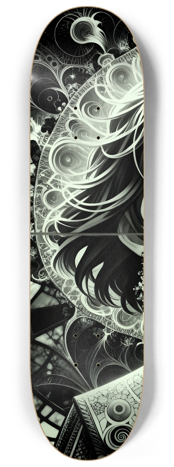 B&W Fractal Anime Girl #58 #1