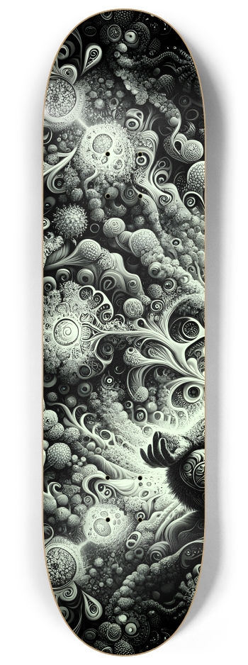 Fractal Coloring Page Cat #5 #1 8-1/4 Skateboard Deck