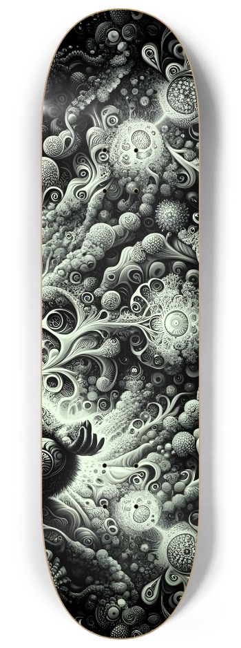 Fractal Coloring Page Cat #5 #3 8-1/4 Skateboard Deck