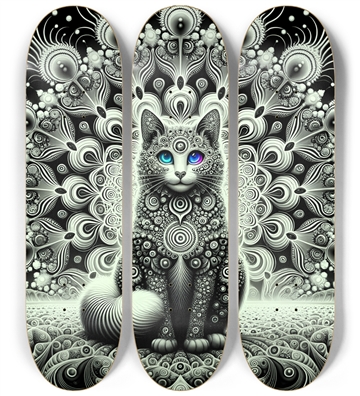Fractal Coloring Page Cat #3