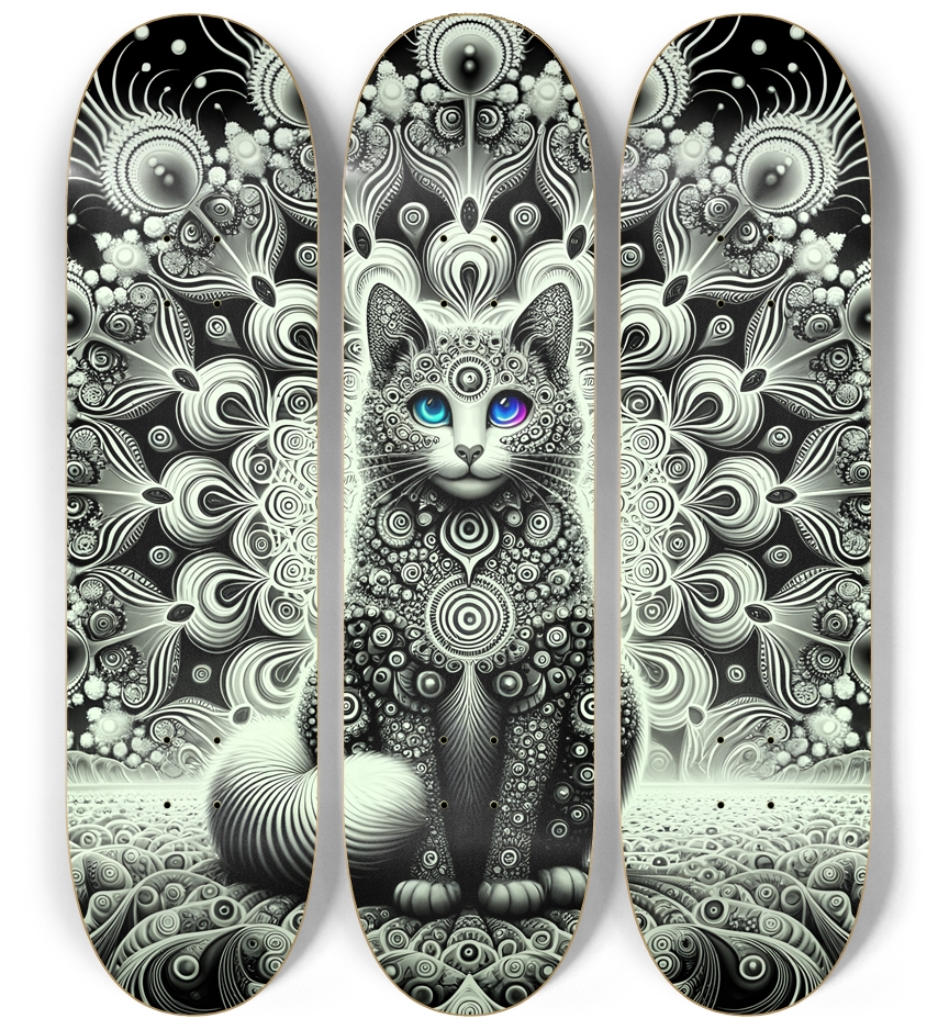 Fractal Coloring Page Cat #3