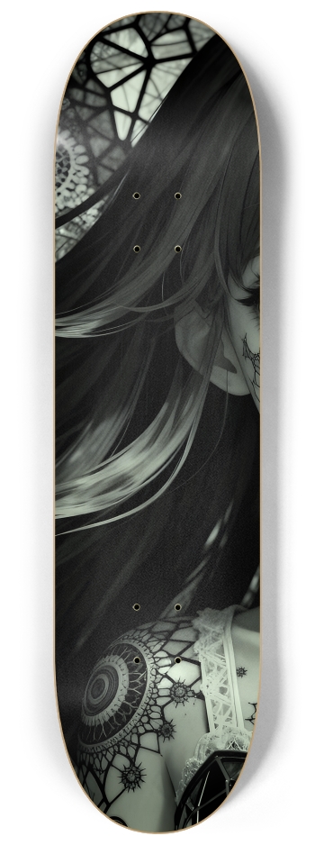 B&W Fractal Anime Girl #70 #1