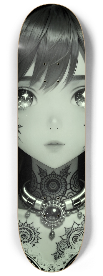 B&W Fractal Anime Girl #70 #2