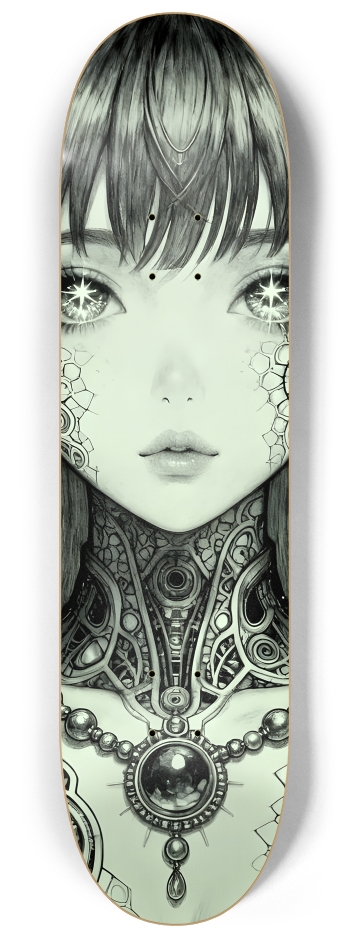 B&W Fractal Anime Girl #59 #2