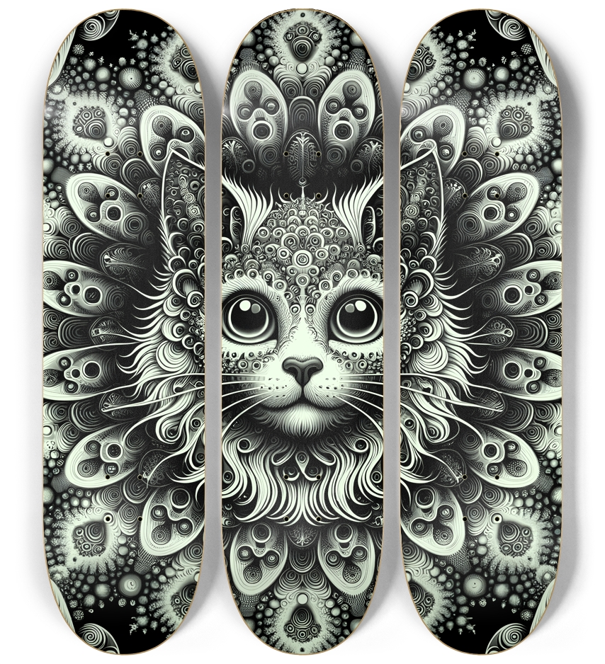 Fractal Coloring Page Cat #4