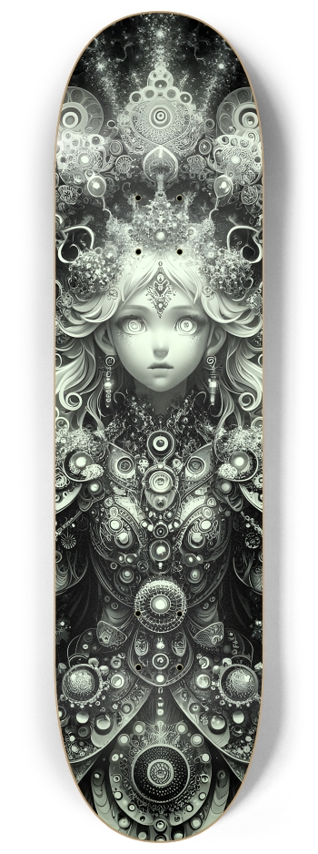B&W Fractal Anime Girl #56 #2