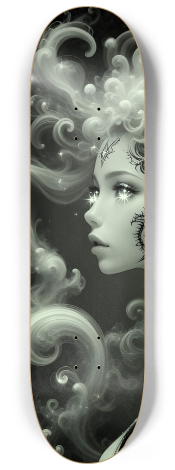 B&W Fractal Anime Girl #49 #1
