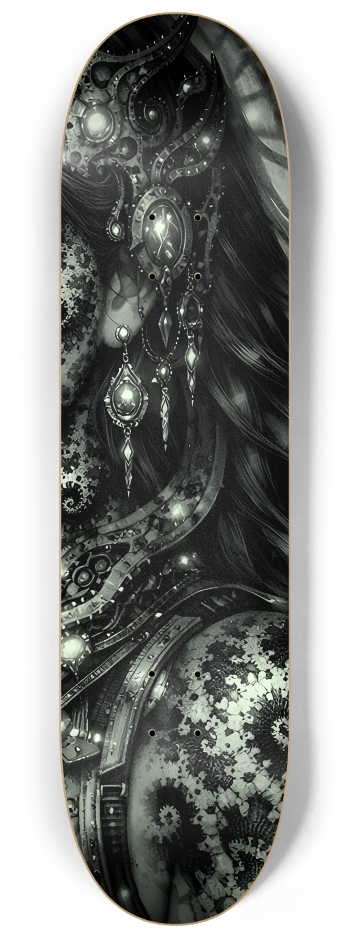 B&W Fractal Anime Girl #74 #3