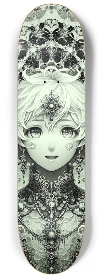 B&W Fractal Anime Girl #67 #2