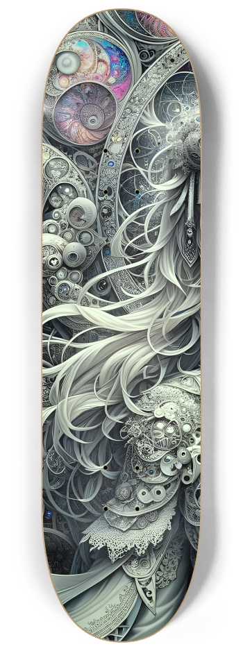 B&W Fractal Anime Girl #66 #1