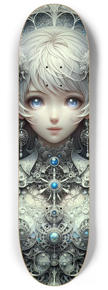 B&W Fractal Anime Girl #66 #2