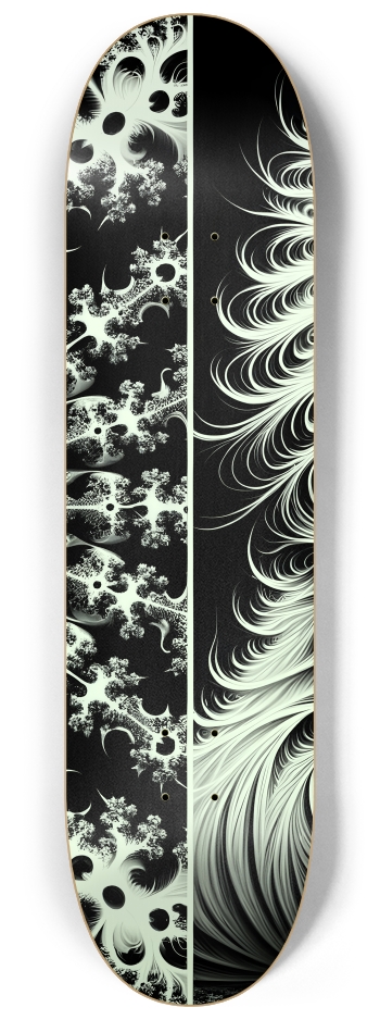Fractal Coloring Page Cat #20 #2 8-1/4 Skateboard Deck