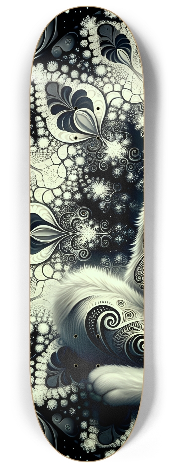 Fractal Coloring Page Cat #21 #1 8-1/4 Skateboard Deck