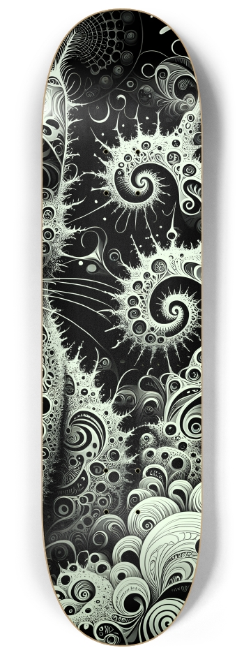 Fractal Coloring Page Cat #6 #3 8-1/4 Skateboard Deck