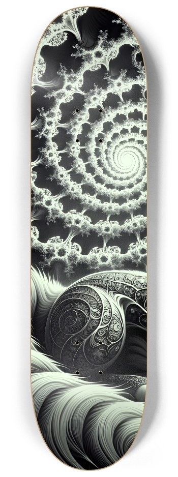 Fractal Coloring Page Cat #19 #1 8-1/4 Skateboard Deck