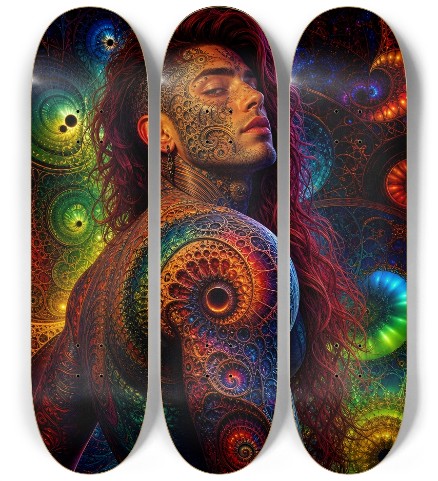 Gay Fractal Man #61 3 Deck Wall Series