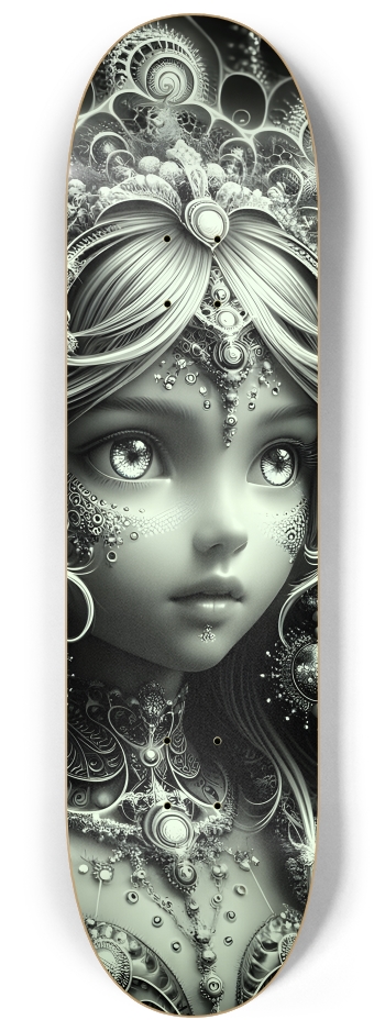 B&W Fractal Anime Girl #65 #2