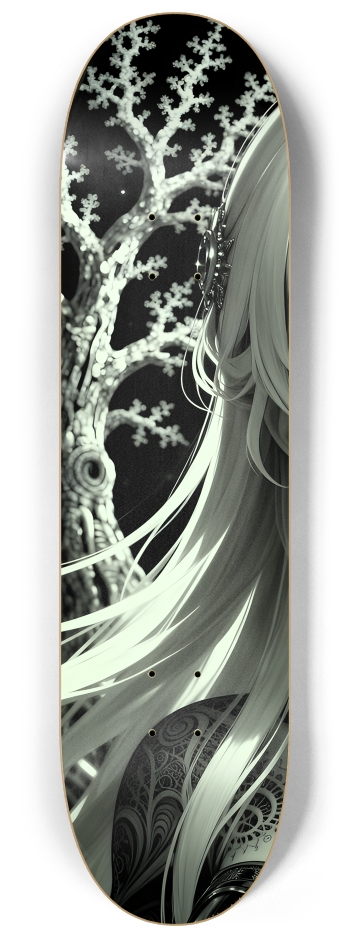 B&W Fractal Anime Girl #51 #1
