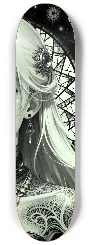 B&W Fractal Anime Girl #51 #3