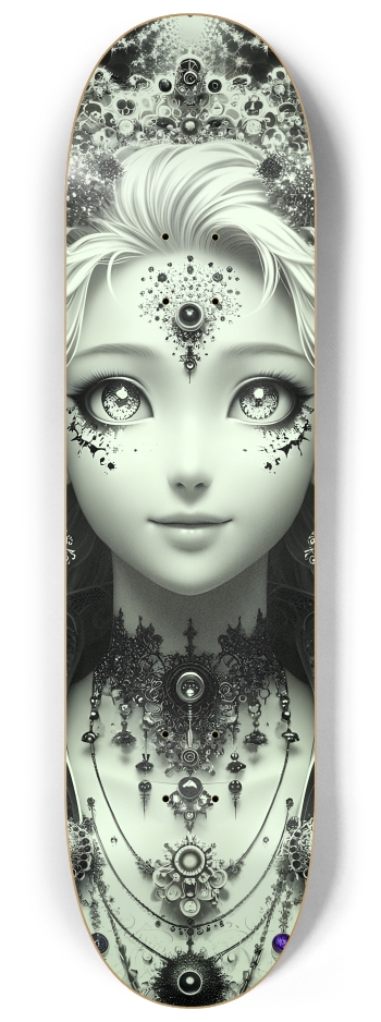 B&W Fractal Anime Girl #40 #2