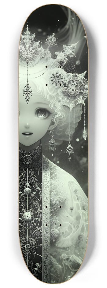B&W Fractal Anime Girl #53 #1