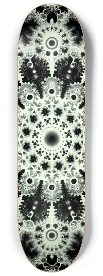 B&W Fractal Anime Girl #52 #1 8-1/4 Skateboard Deck