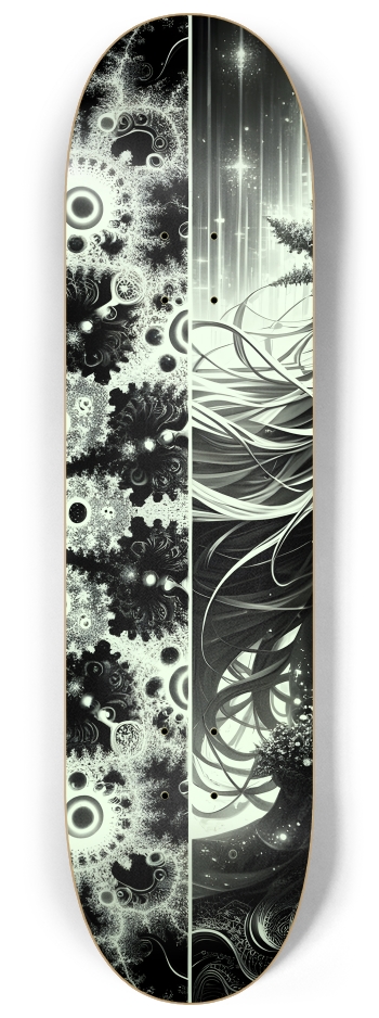 B&W Fractal Anime Girl #52 #2