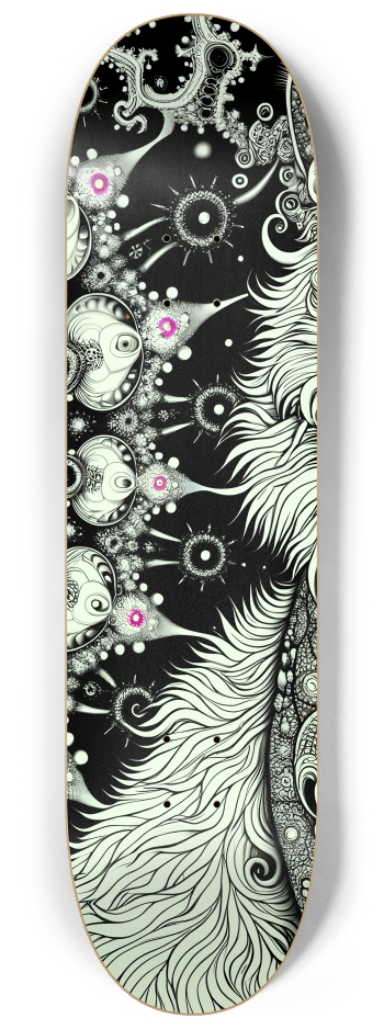 Fractal Coloring Page Cat #11 #2 8-1/4 Skateboard Deck