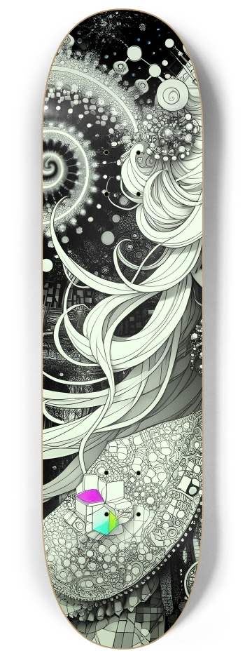B&W Fractal Anime Girl #46 #1