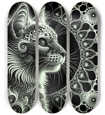 Fractal Coloring Page Cat #2