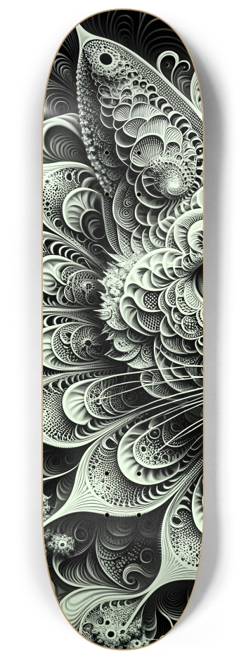 Fractal Coloring Page Cat #14 #1 8-1/4 Skateboard Deck