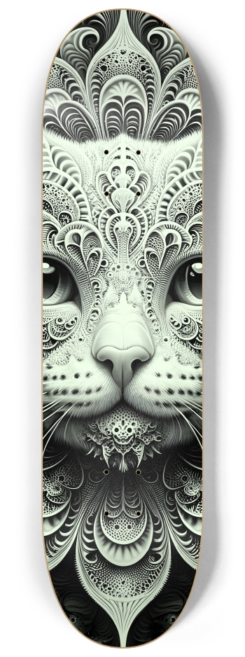 Fractal Coloring Page Cat #14 #2 8-1/4 Skateboard Deck