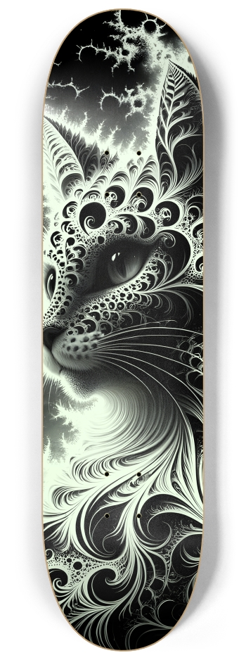 Fractal Coloring Page Cat #16 #2 8-1/4 Skateboard Deck