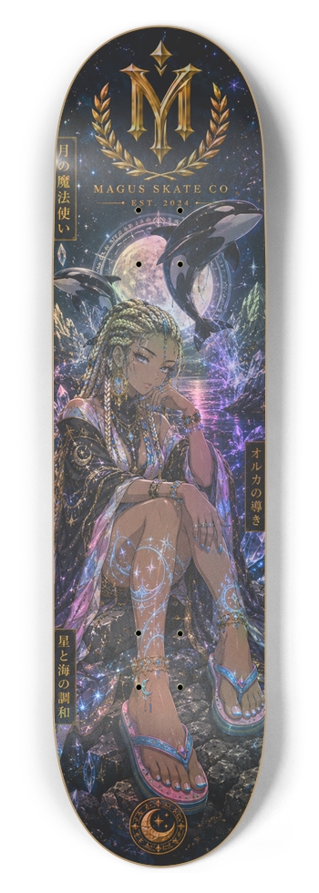 Magus Skate Co "Orca Lunar Mage" 8-1/2 Skateboard Deck