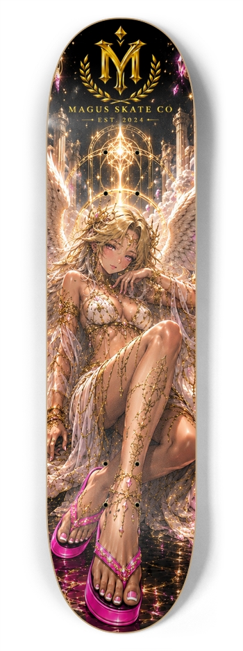 Magus Skate Co "Ethereal Realm Angel Mage" 7-3/4 Skateboard Deck