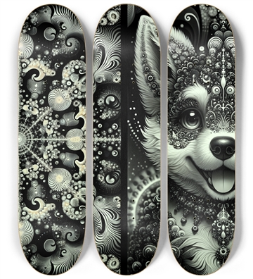 Fractal Coloring Page Dog #15