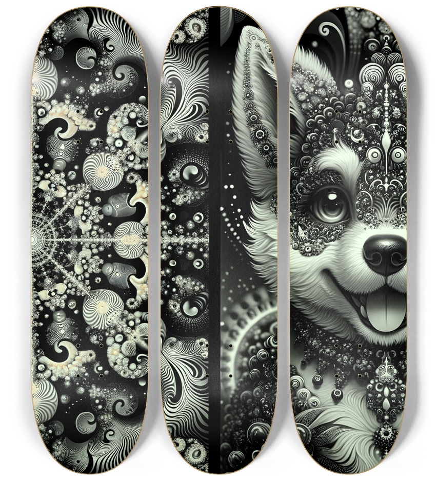 Fractal Coloring Page Dog #15