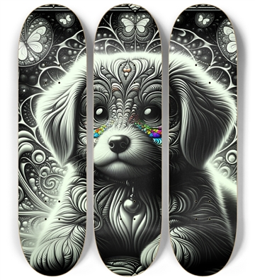 Fractal Coloring Page Dog #11
